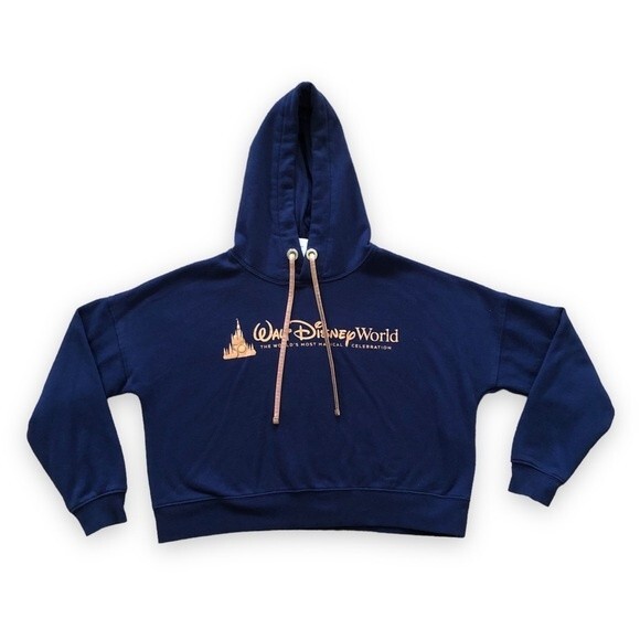 Disney Tops - Walt Disney World 50th Anniversary Pullover Cropped Hoodie for Women Size Small